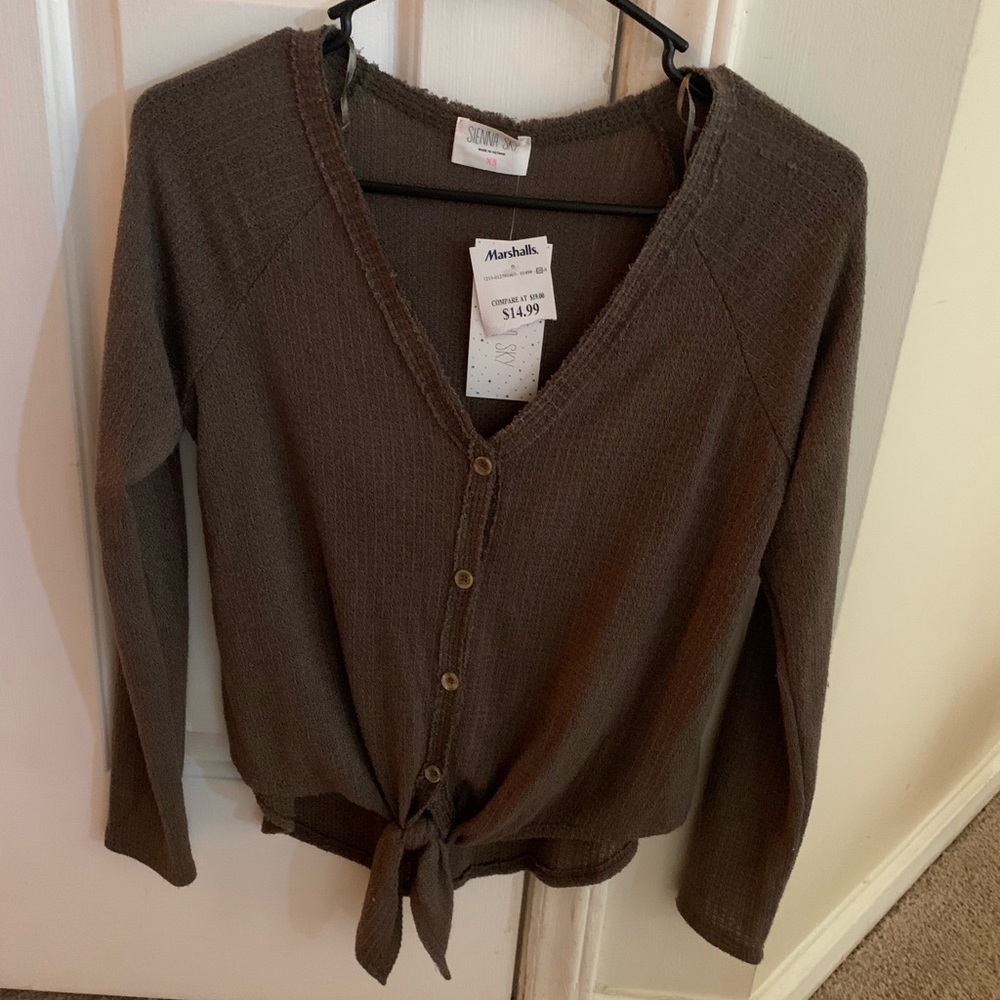 NWT Button Down Army Green Shirt